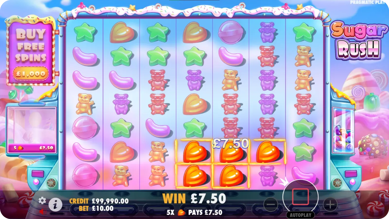 Cascading Reel in slot Sugar Rush