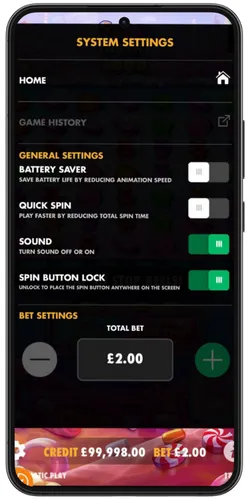 Sugar Rush 1000 settings