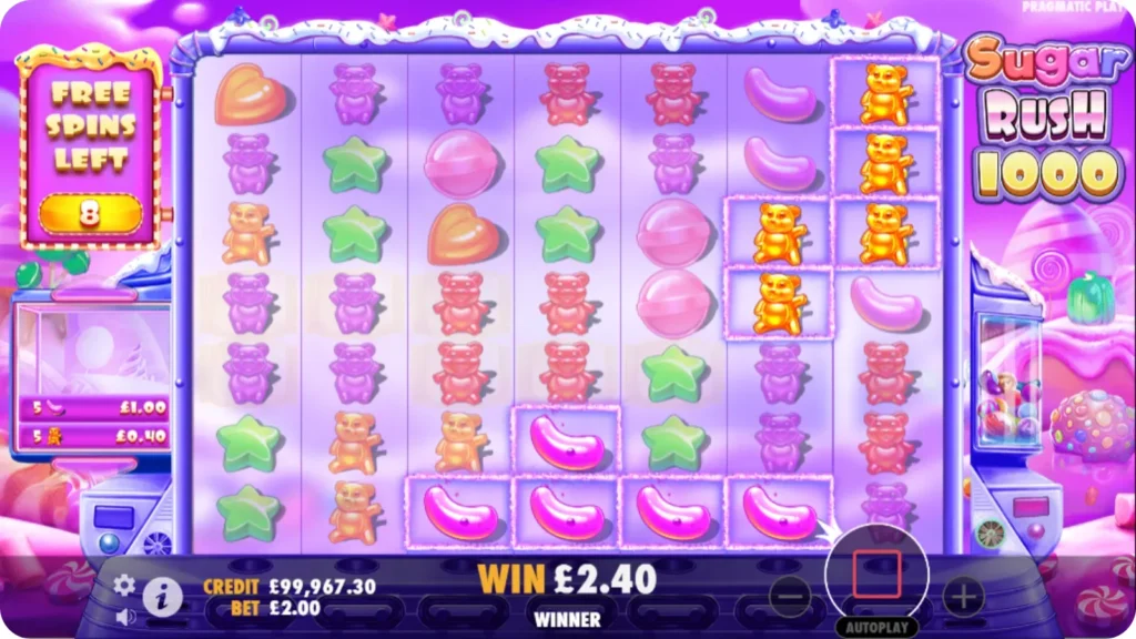 Tumble Feature in slot Sugar Rush 1000